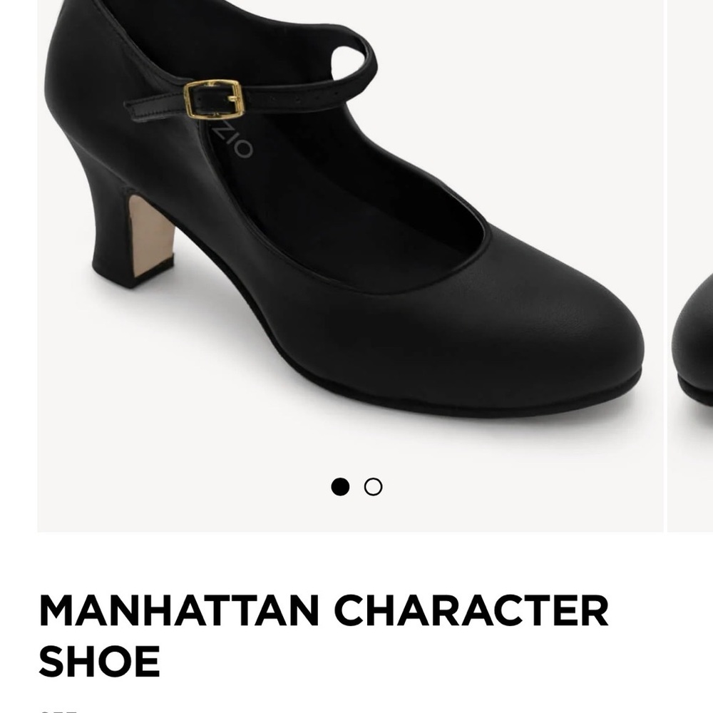 Women’s Black Character Shoes Dance Mary Jane Style with Ankle Strap